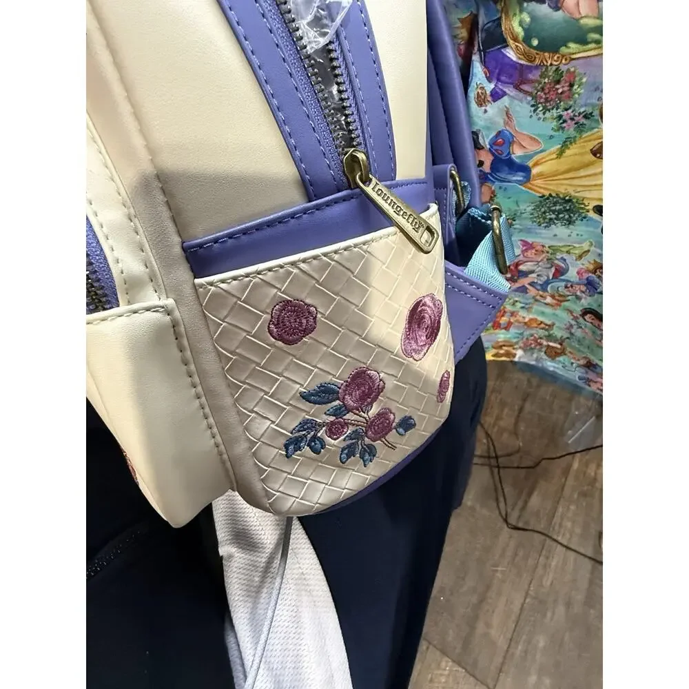 NWT Sleeping Beauty Aurora And Philip W/ Embroidered Flowers Loungefly Backpack